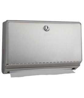 Gamco TD 2 8 Surface Mounted Paper Towel Dispenser - Commercial Grade Stainless Steel Hand Towel Holder for Restaurants, Offices & Public Restrooms
