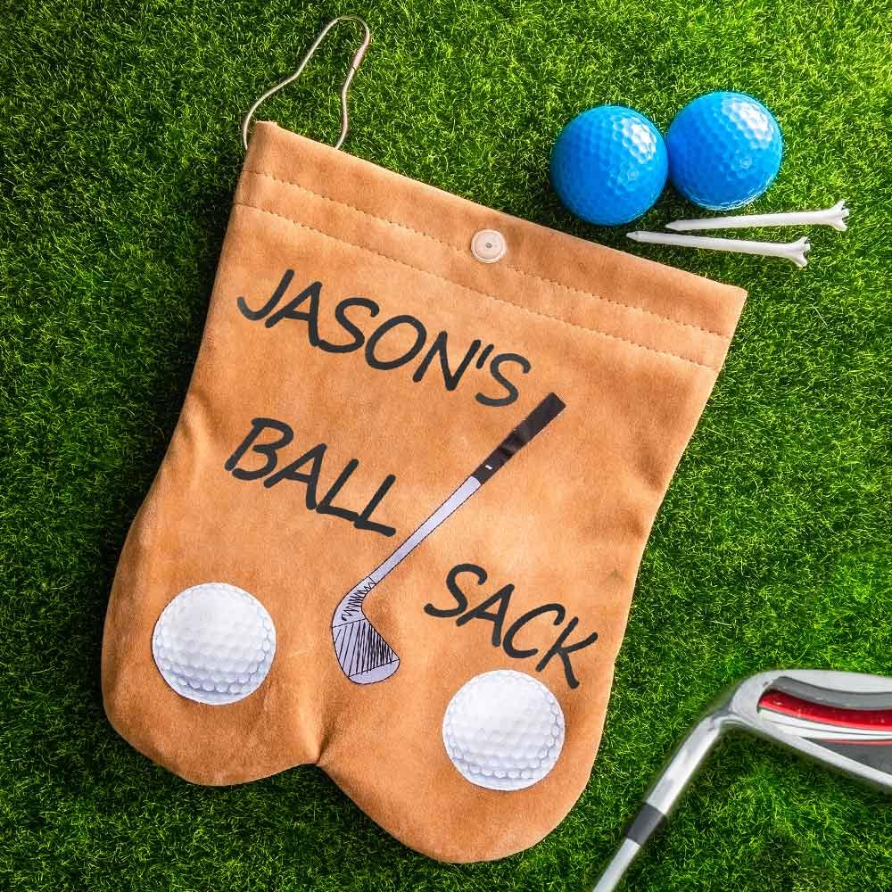 Personalized Custom Golf Ball Bag with Name - Portable Golf Ball Storage Pouch for Golf Clubs - Perfect Golf Gift for Men & Women - Ideal for Golf Tournaments, Practice & Travel