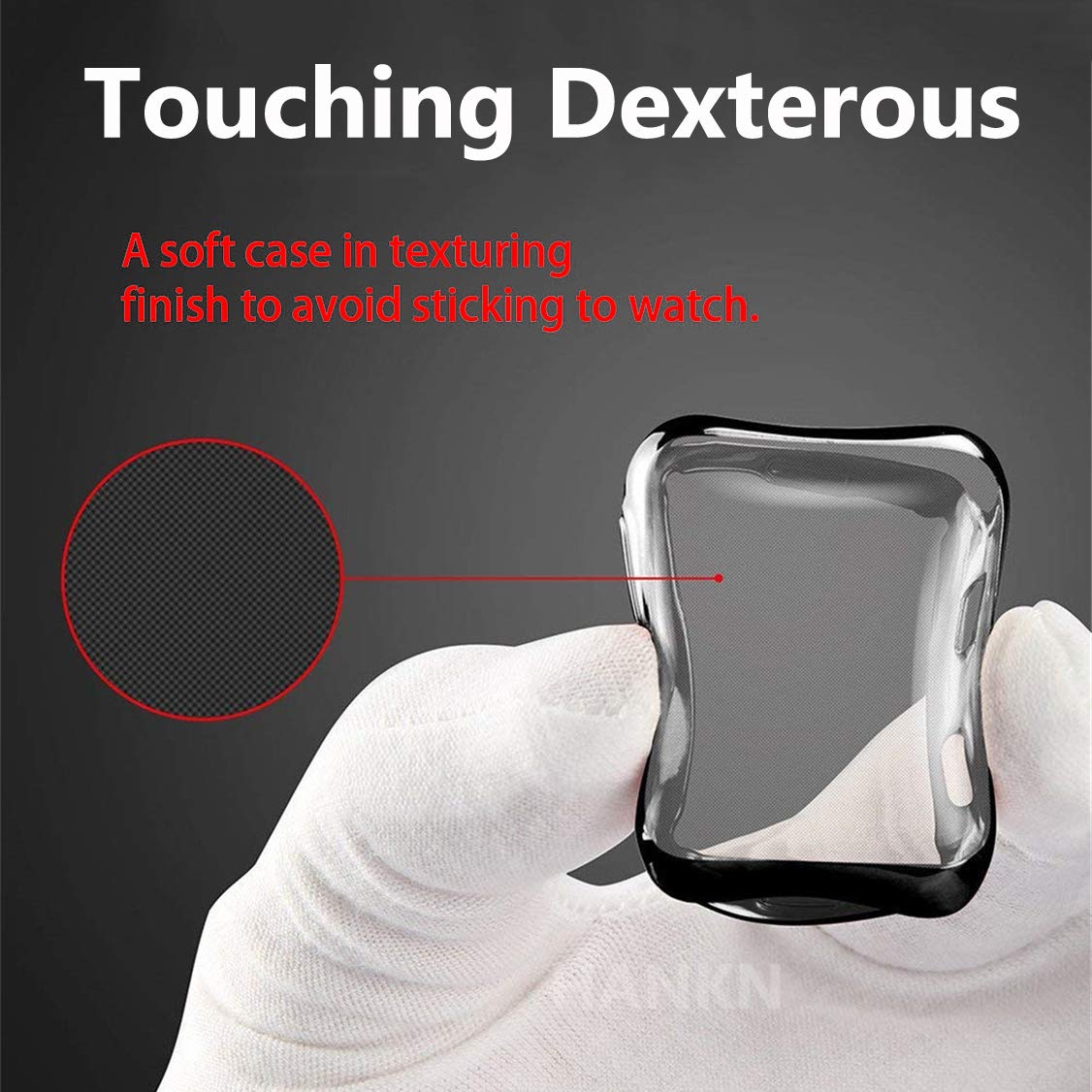 HANKN 4 Pack 41mm Case for Apple Watch Series 9/8/7 - Soft TPU Full Coverage Screen Protector with Shockproof Bumper (Clear/Silver/Gold/Black) - Perfect for Gym, Outdoor Sports & Daily Protection