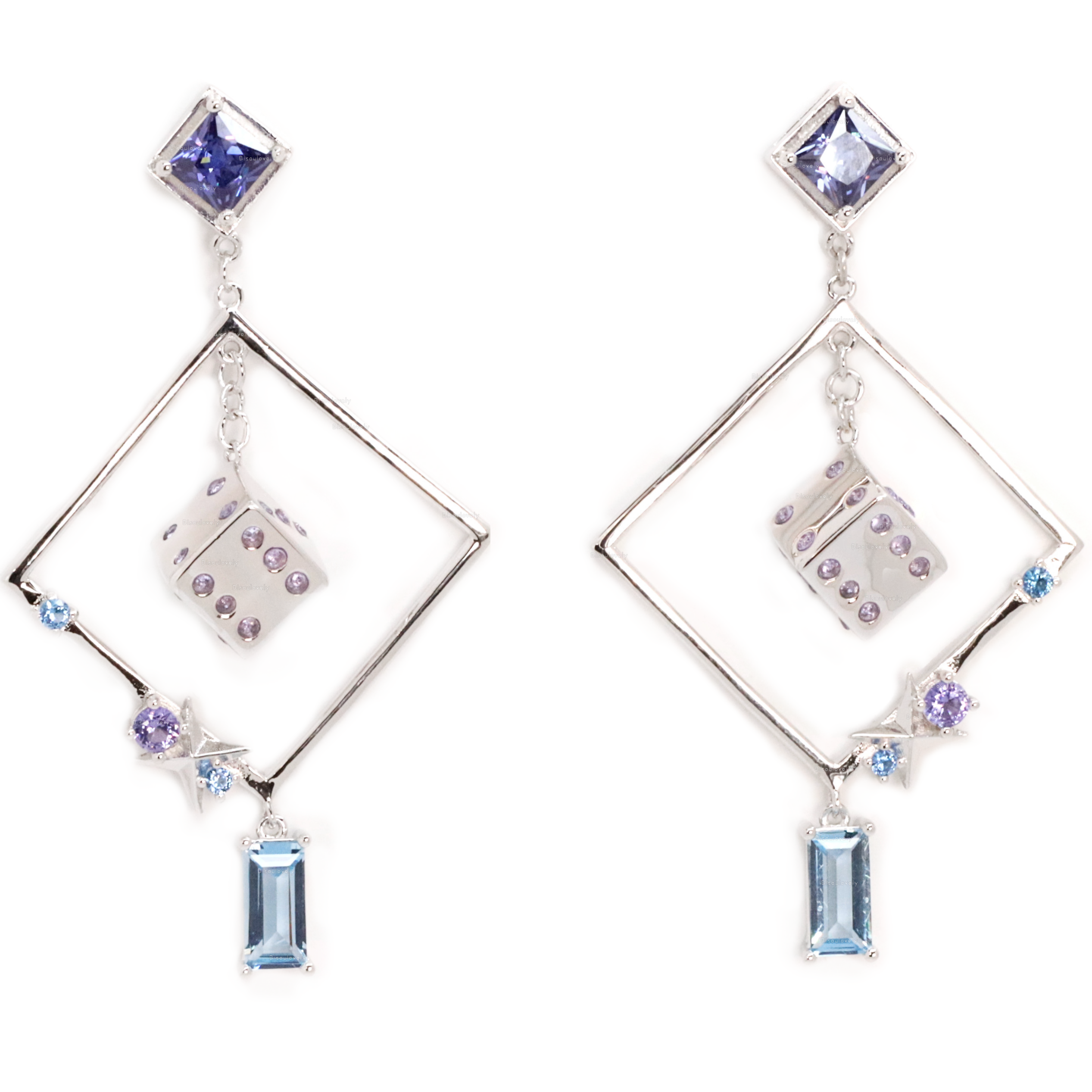 Shadowy Orchid Earrings for Women – Elegant Purple Flower Dangle Earrings for Party, Wedding & Special Occasions