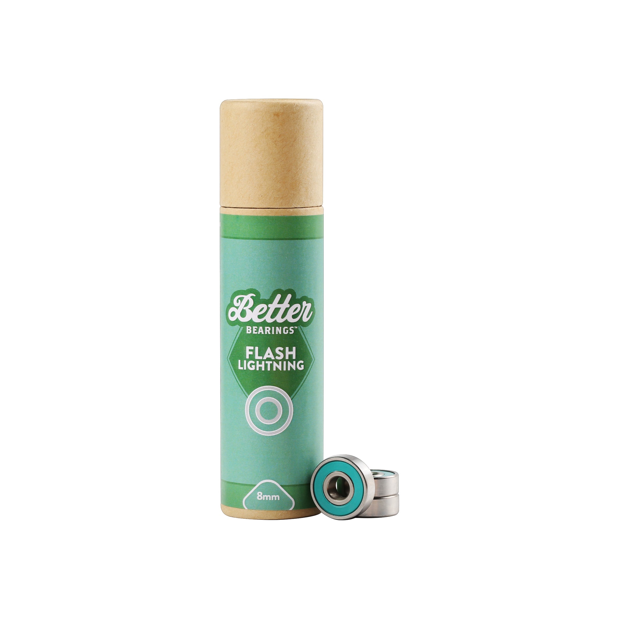 Better Bearings Flash Lightning Ceramic Bearings (16 Pack) - High-Speed Performance for Skateboards, Scooters & Rollerblades