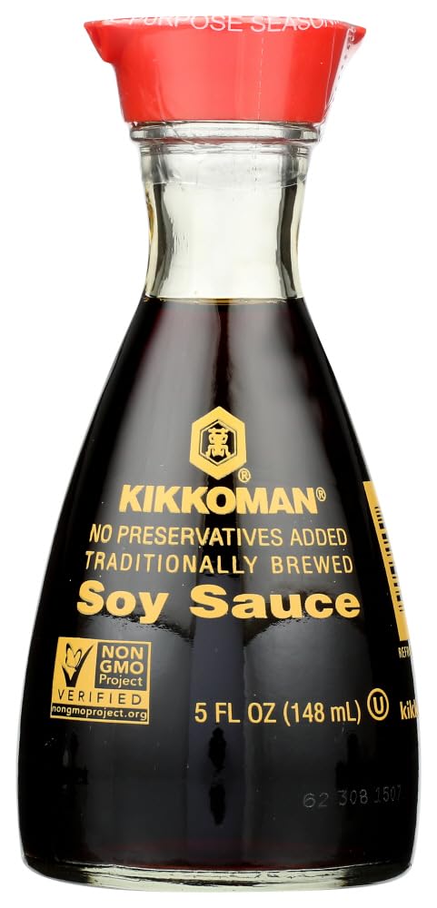 Kikkoman 5-Ounce Soy Sauce Dispenser Bottle (Pack of 4) - Perfect for Sushi, Stir Fry & Asian Cooking - Leak-Proof & Easy-Pour Design