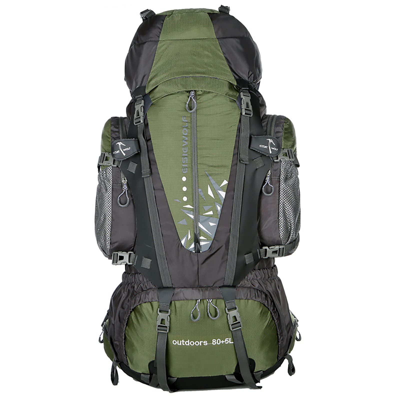 High-Performance Internal Frame Backpack 55L - Durable Hiking, Camping & Mountaineering Gear for Outdoor Adventures - Perfect for Trekking, Travel & Wilderness Exploration (Hunter Green)