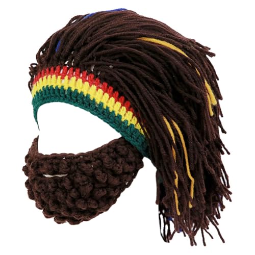 Kids(2t~7t)-brown Beanie With Beard