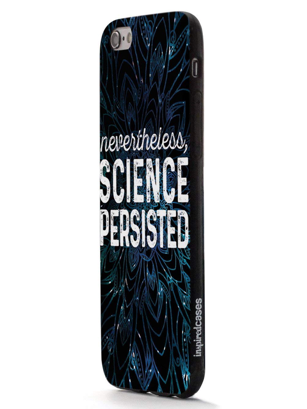 Inspired Cases - iPhone 8 Plus Case with 3D Textured Protection - Science Persisted Design - Black - Perfect for Daily Use & Outdoor Activities