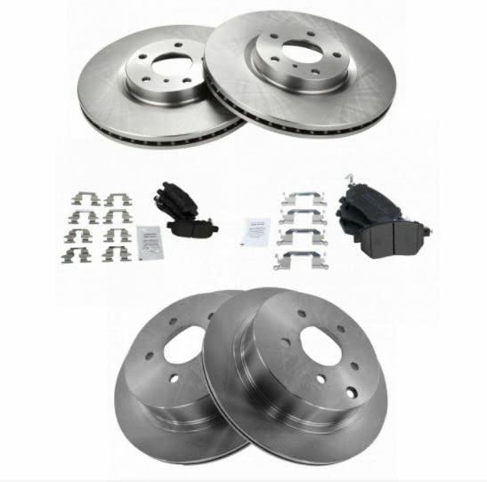 Premium Posi Metallic Brake Pad & Rotor Kit - Front & Rear Replacement for Nissan Altima, Maxima, Rogue | High-Performance Braking for City Driving & Highway Safety