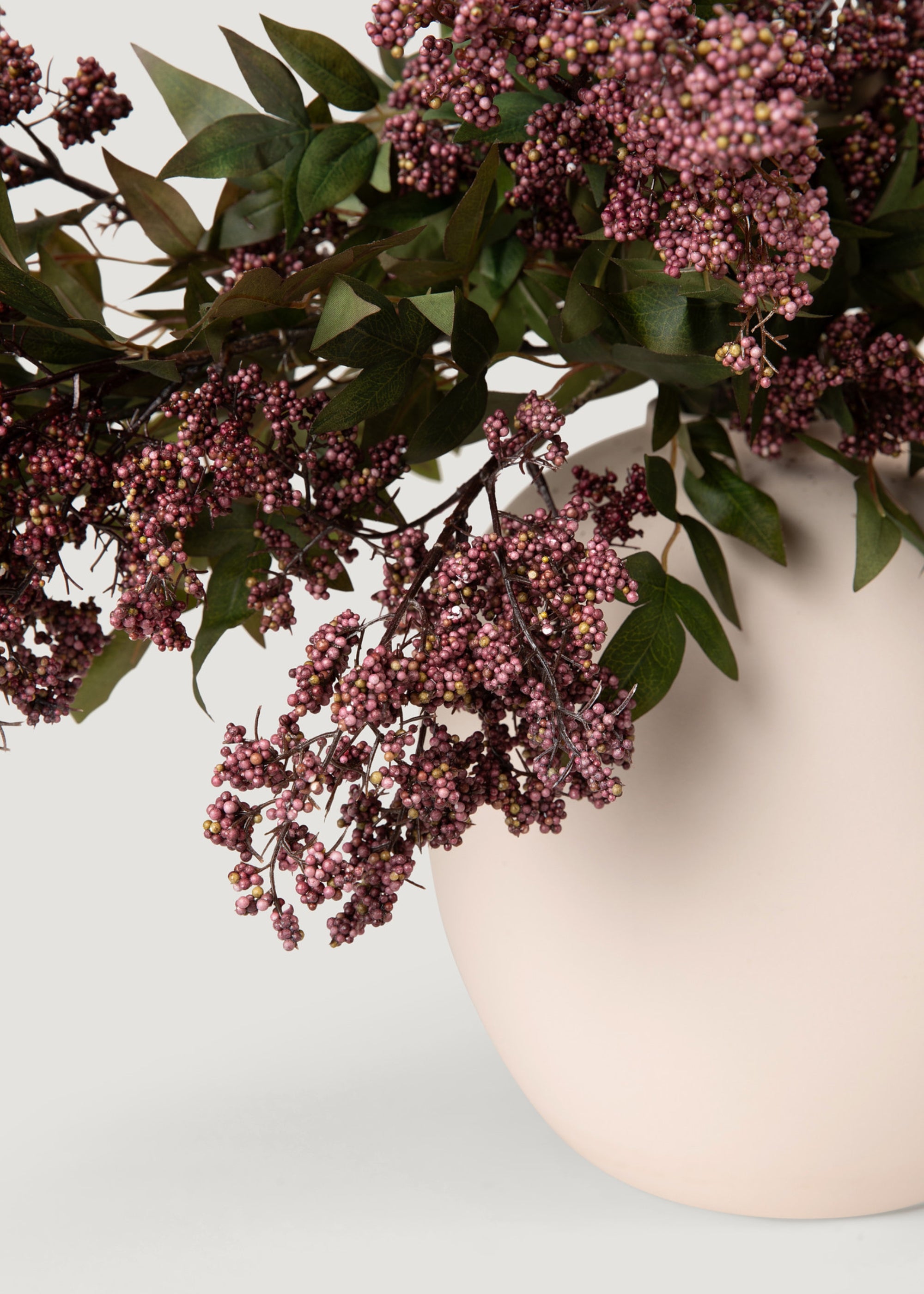 Deluxe Artificial Smoke Berry Branch in Dusty Plum - 47