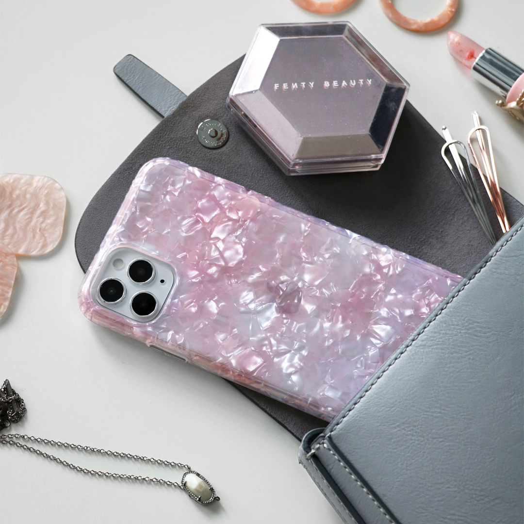 Rose Quartz iPhone Case - Elegant & Protective Phone Cover for iPhone 11/12/13/14/15 Pro Max - Perfect Gift for Women, Girls - Ideal for Everyday Use, Travel & Work