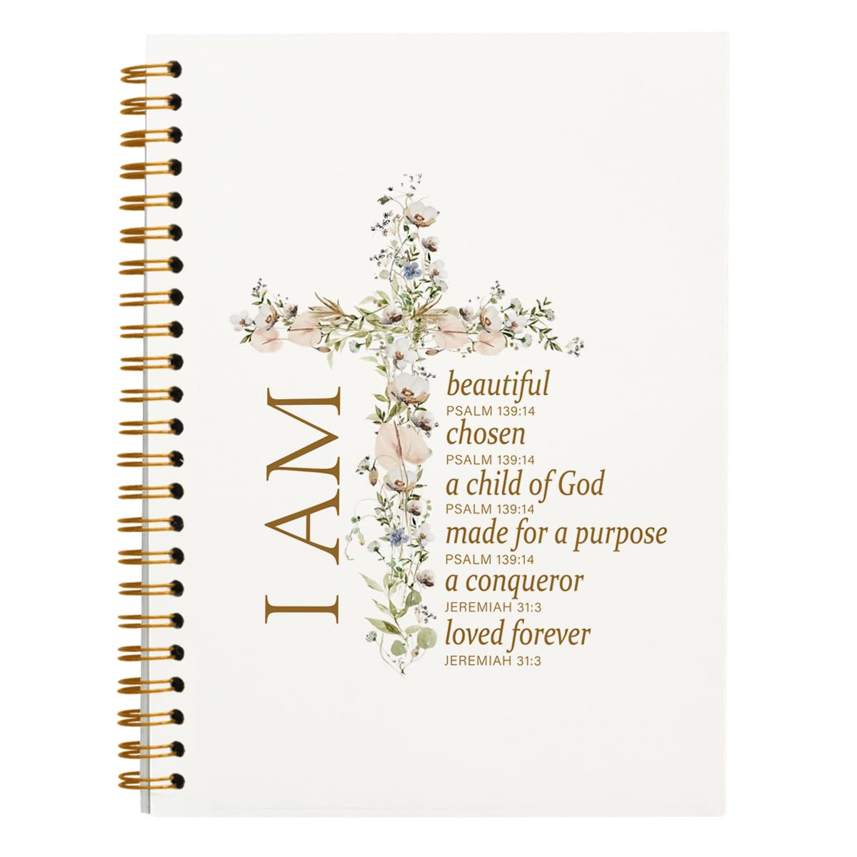 Bible Journal Notebook - Spiral Bound Christian Prayer Journal for Women, 5.5x8.3