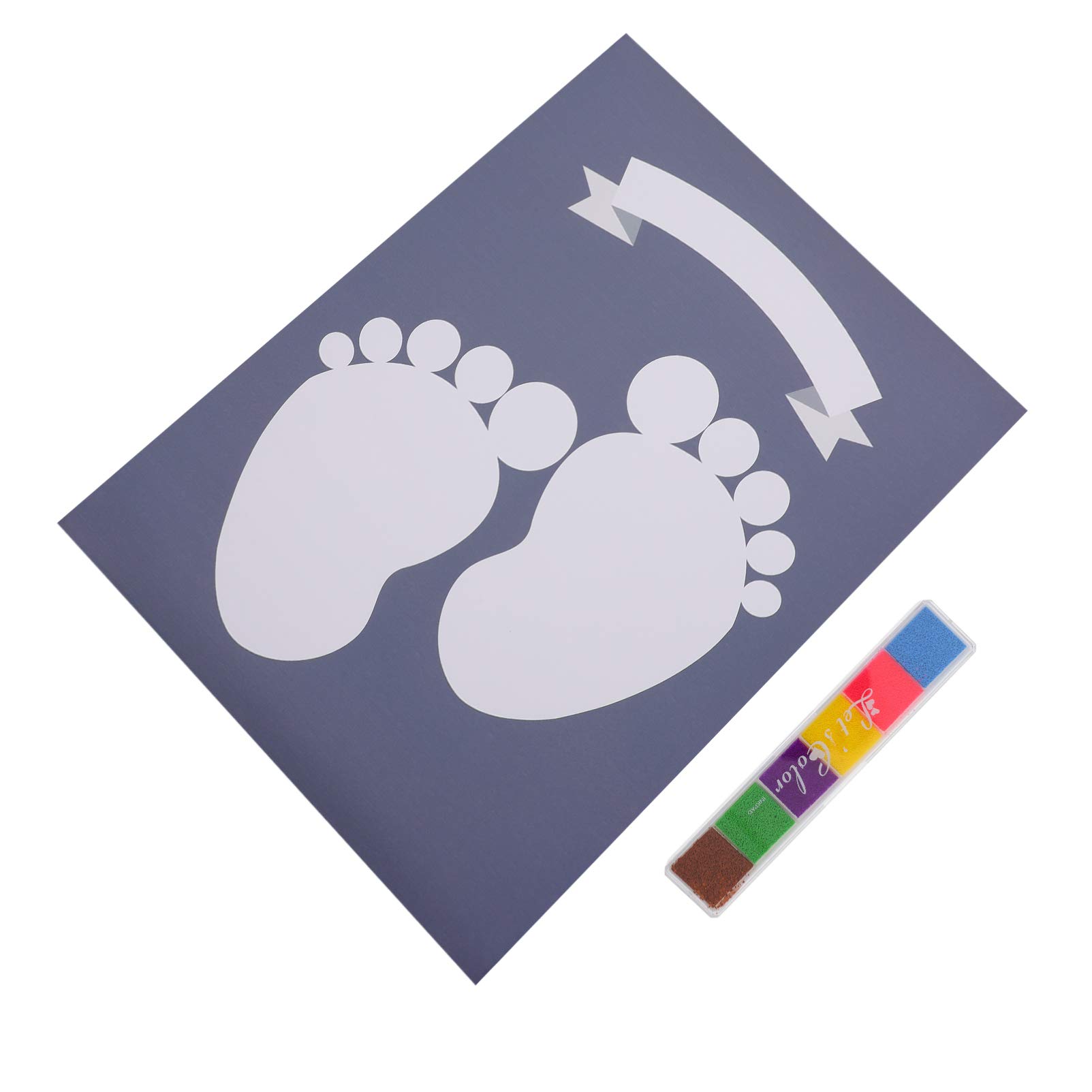 Amosfun Baby Handprint Kit - Nursery Decor for Baby Shower & Guest Sign