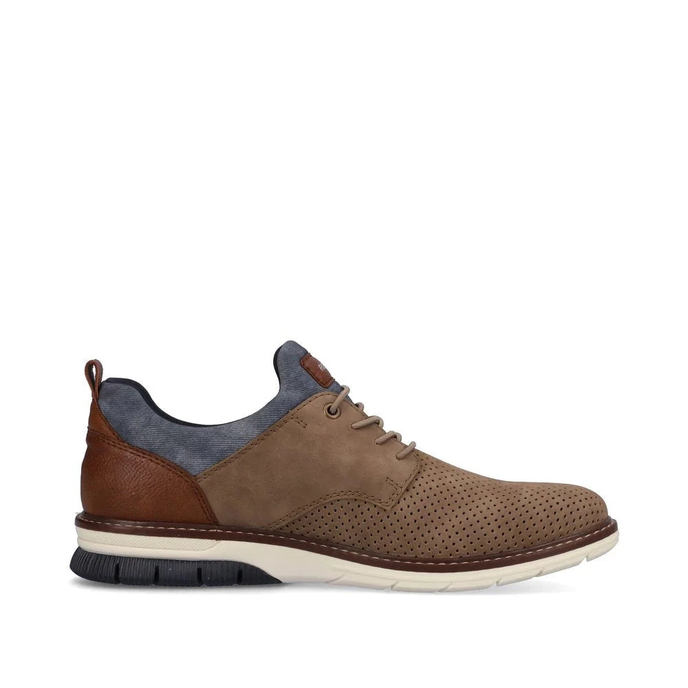 Rieker 14450 Grey Men's Comfortable Casual Shoes for Walking, Work & Everyday Wear - Lightweight & Breathable Sneakers