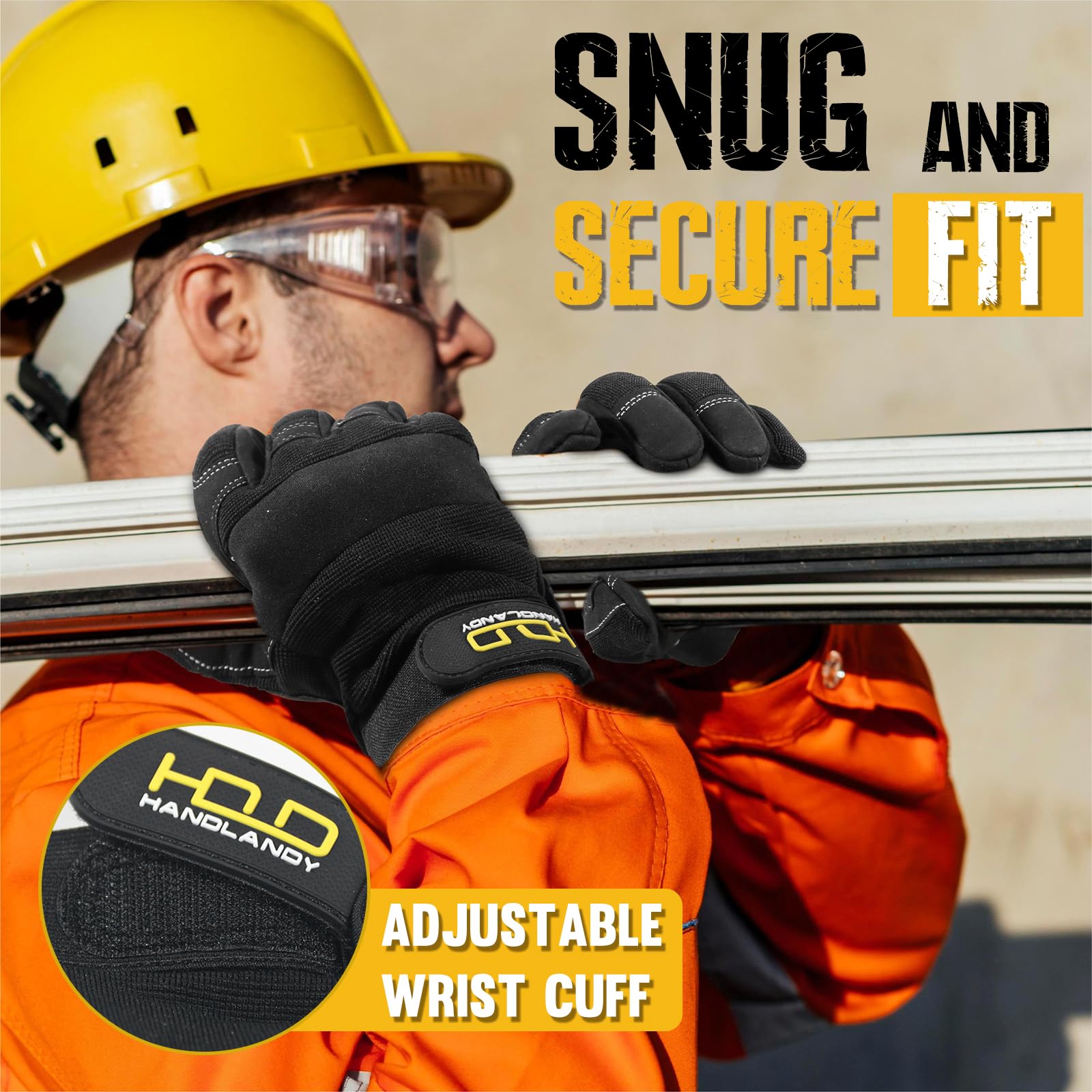 Handlandy Touch Screen Work Gloves for Men & Women - Mechanic & Yard Work