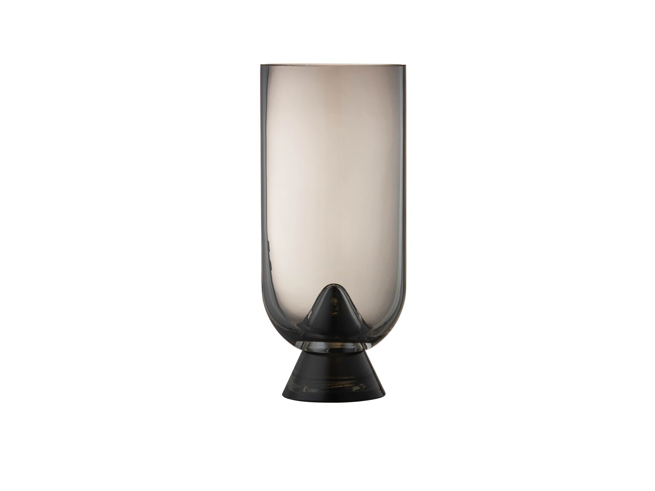Glacies Glass Vase - Elegant Modern Home Decor for Flowers, Centerpiece, Wedding & Living Room Decorations