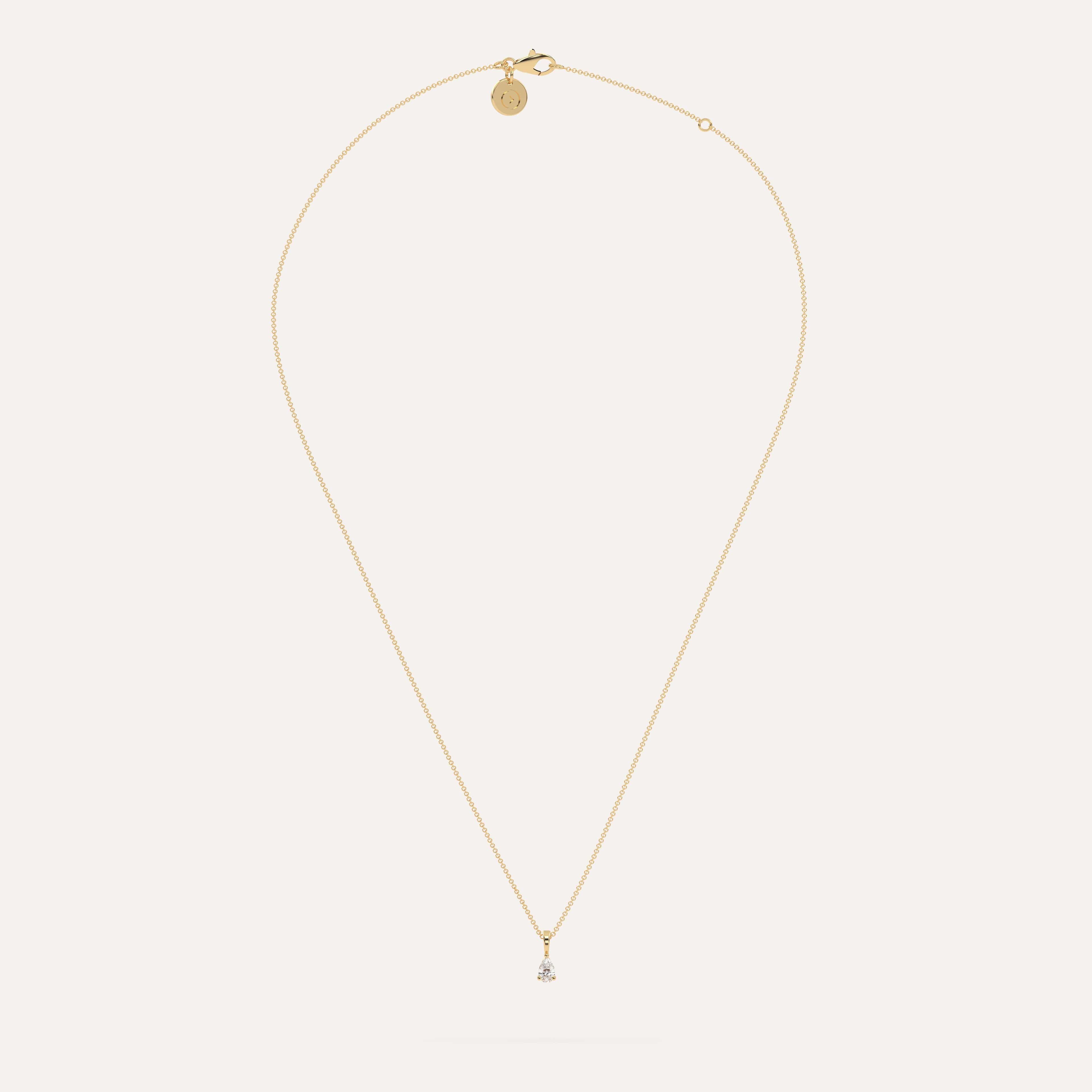 1/4 Carat Pear-Shaped Diamond Pendant Necklace - Elegant Solitaire Jewelry for Women, Perfect for Weddings, Anniversaries & Special Occasions