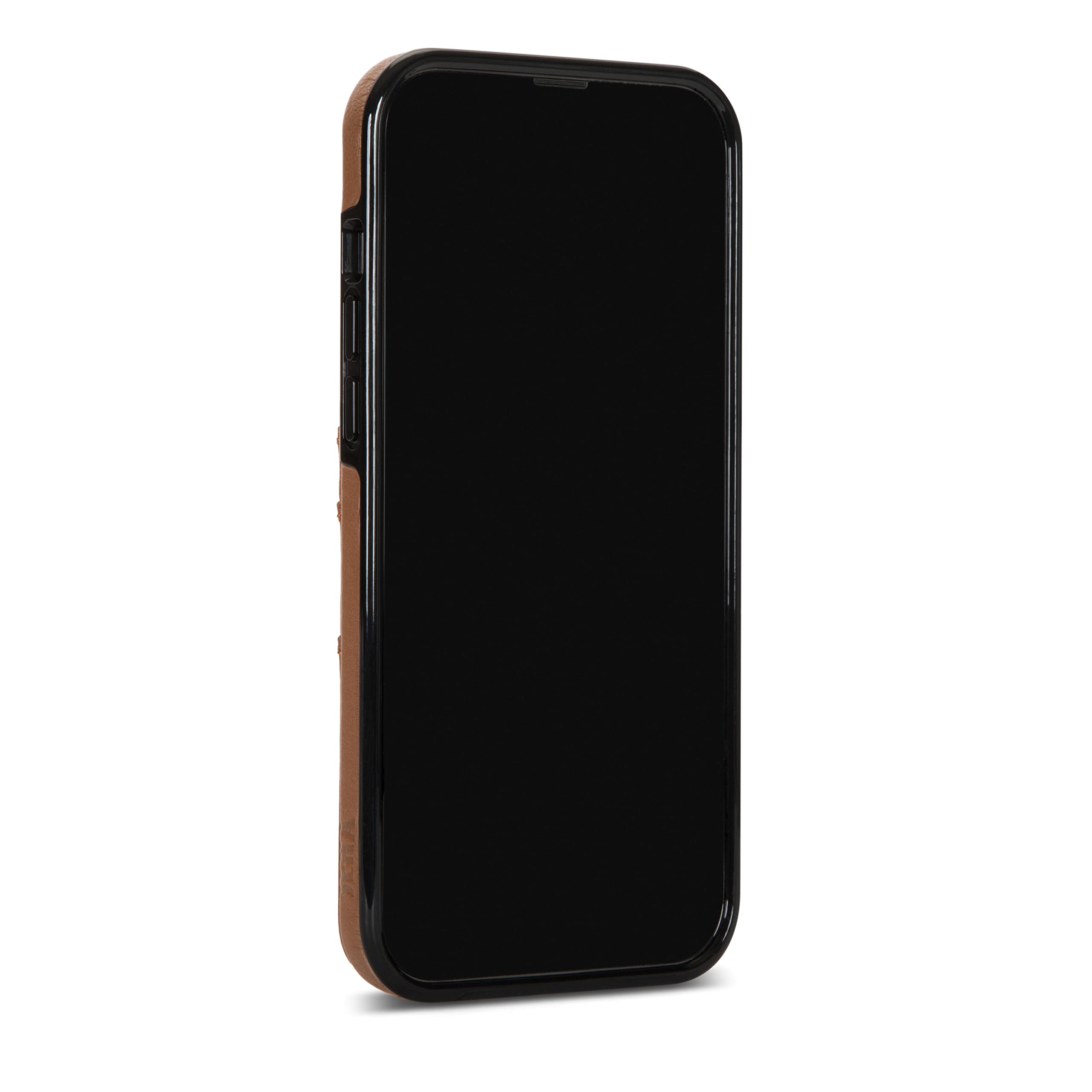 Sena Lugano Genuine Leather Wallet Case for iPhone 13 Pro Max (6.7 inch) - Toffee Brown - RFID Blocking & Card Slots - Perfect for Business Travel & Everyday Use
