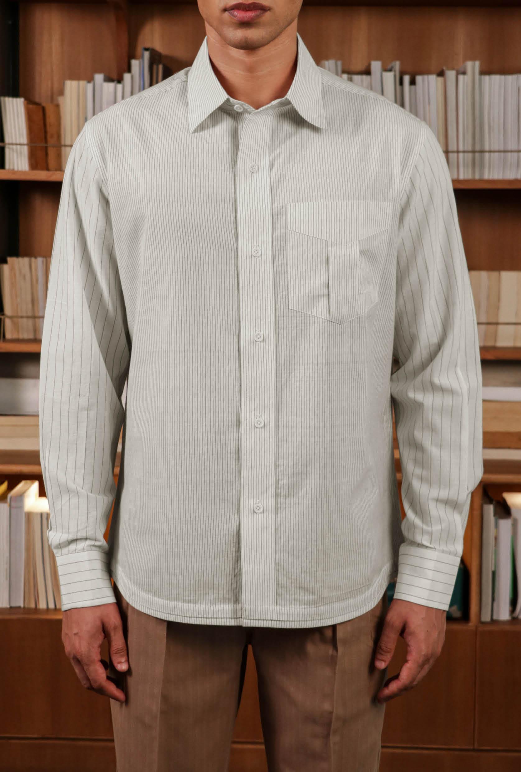 Wayne Striped Shirt for Men | Classic Casual Button Down Shirt | Perfect for Office, Date Night & Weekend Outfits