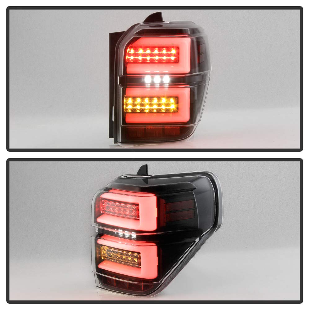 ACANII LED Tail Lights for 2010-2020 Toyota 4Runner - Black Housing Full LED Tube with Sequential Turn Signals (Pair) | Upgrade Your SUV's Style & Safety for Night Driving & Off-Road Adventures