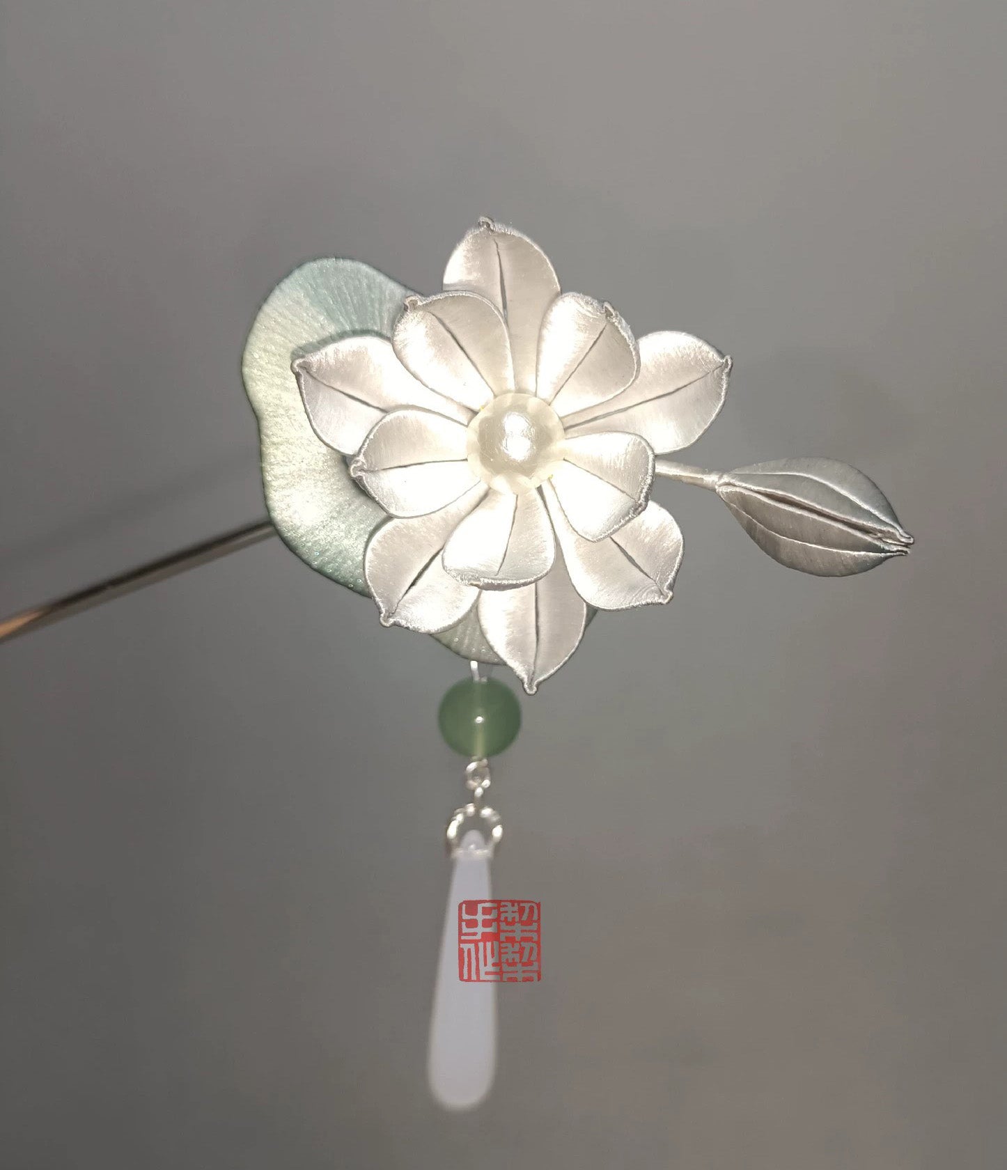 Lotus Silk Hairpin - Handmade Chinese Chanhua Hair Accessory for Women | Elegant Hair Styling for Weddings, Parties & Special Occasions