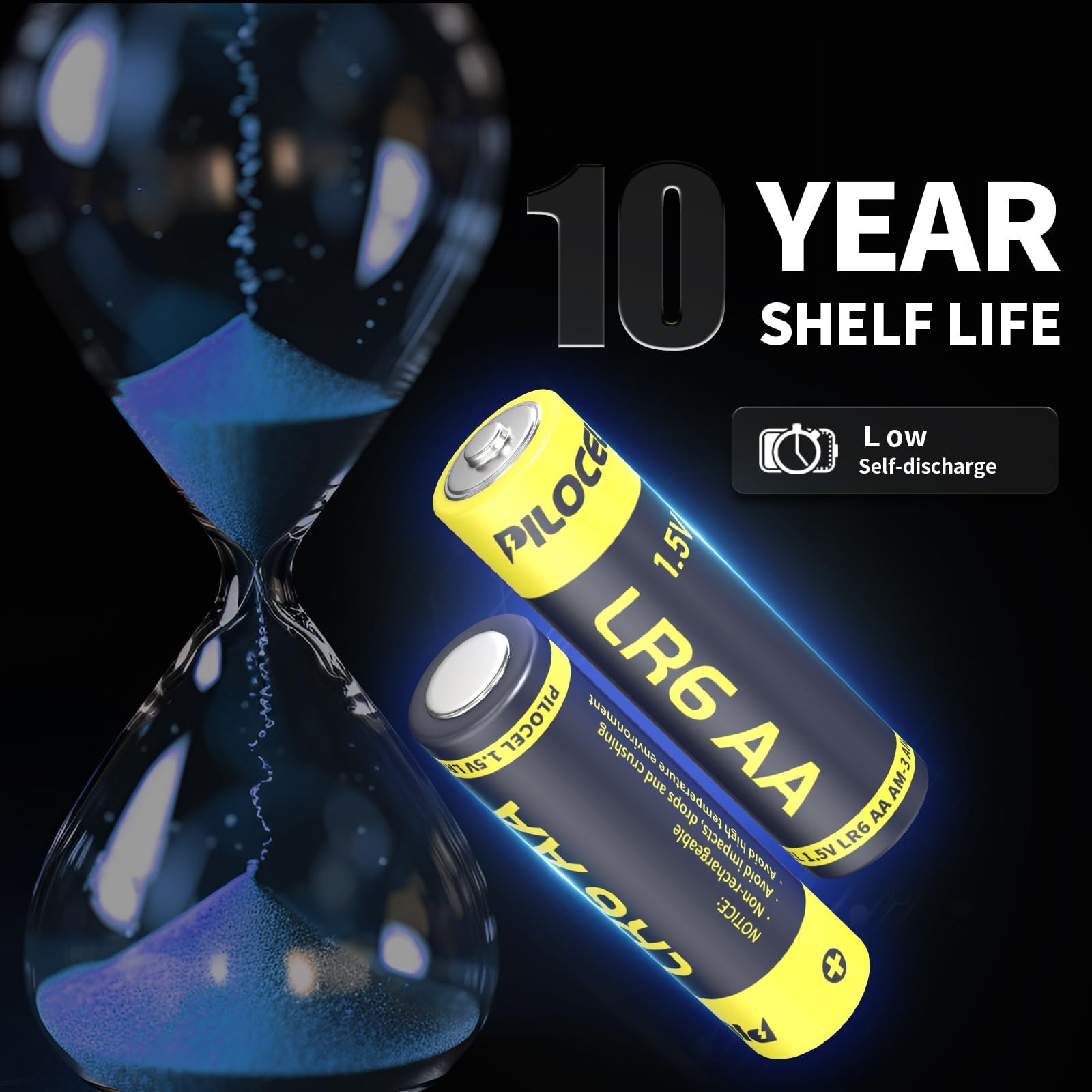 8 Pack AA Alkaline Batteries 1.5V - Long Lasting High Capacity LR6 Double A Batteries with 10 Year Shelf Life - Perfect for PC Mouse, Keyboard, Remote Control, Toys, Clocks and Home Electronics