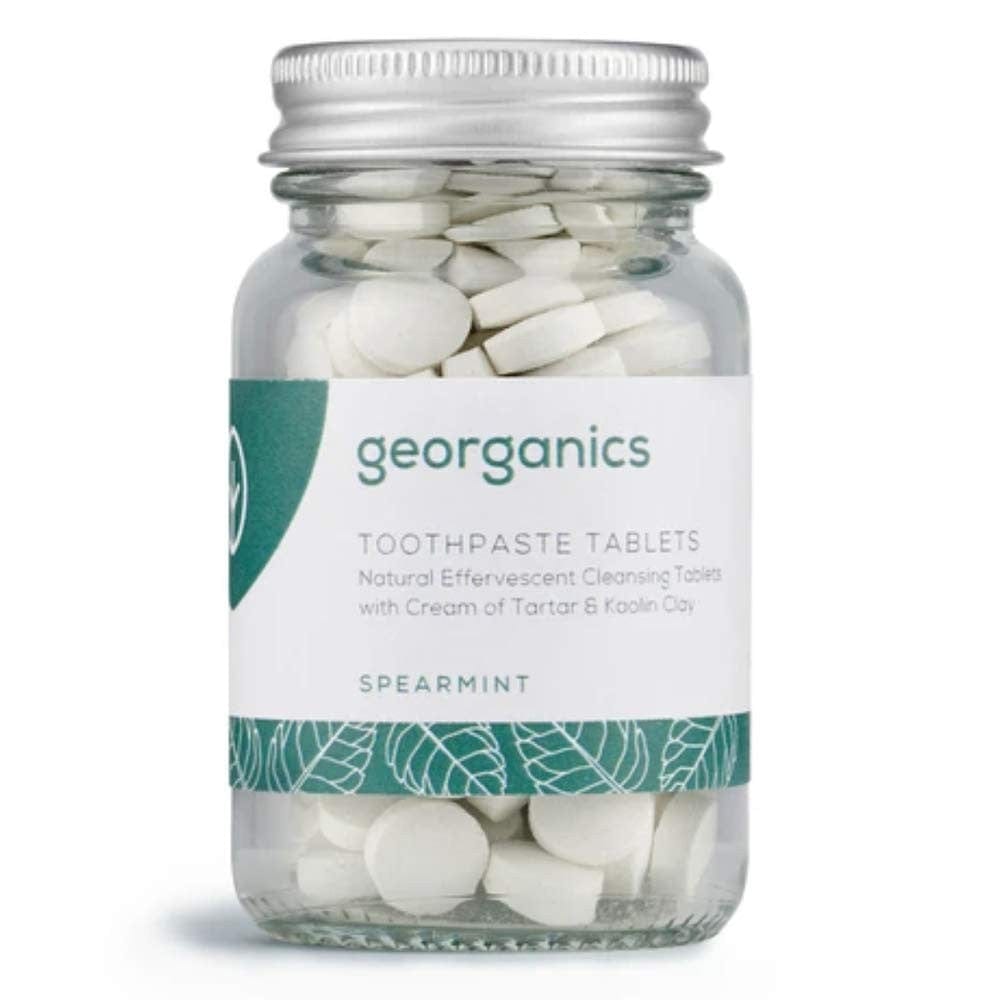 Organic Spearmint Toothpaste Tablets - 120 Count | Natural & Fluoride-Free Dental Care for Fresh Breath & Whitening | Perfect for Travel, Home & Eco-Friendly Oral Hygiene