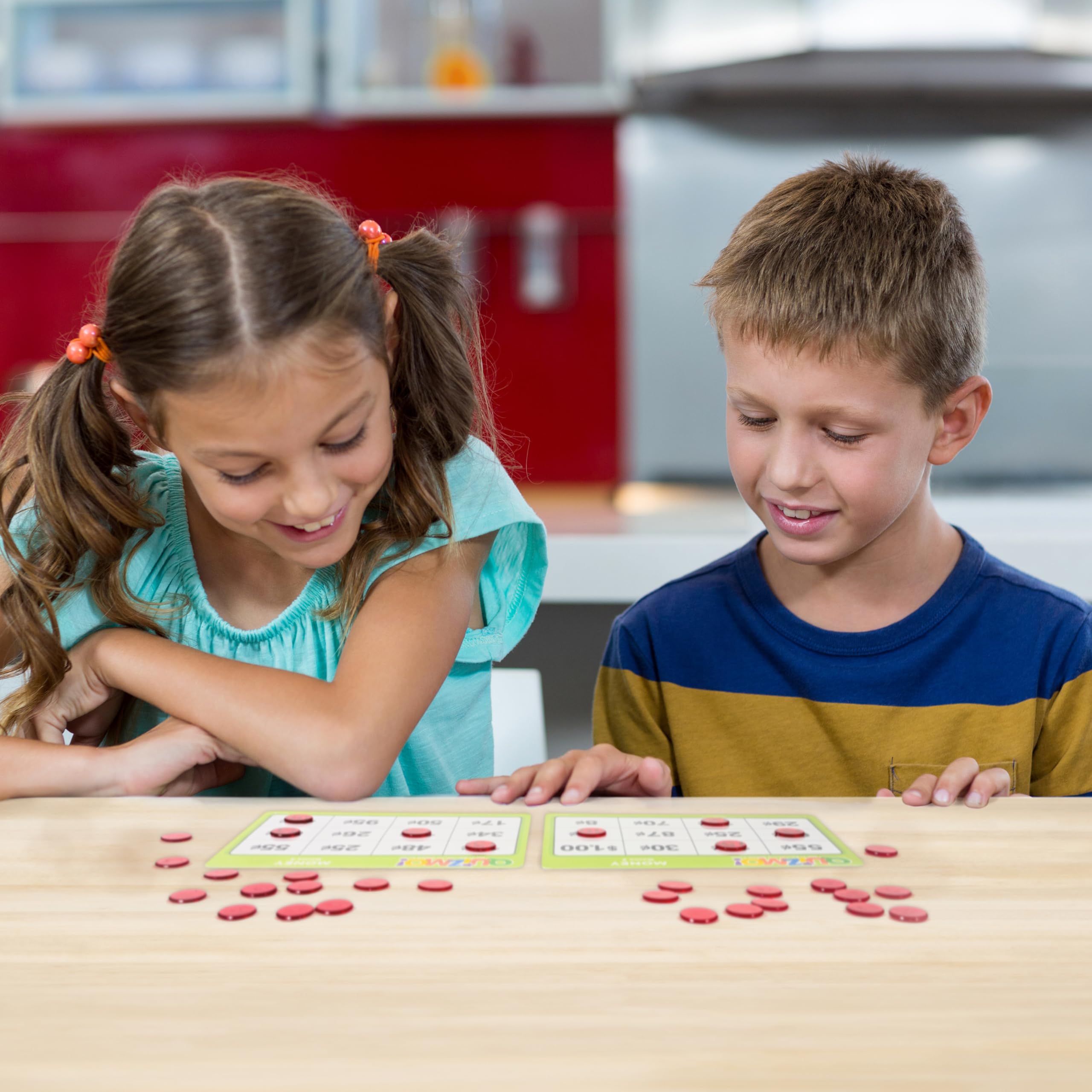QUIZMO Money - Educational Bingo-Style Money Game for Kids Ages 7-12 - Learn Coin Recognition & Valuation with 2 Difficulty Levels - Perfect for Classroom Math Activities & Family Game Night