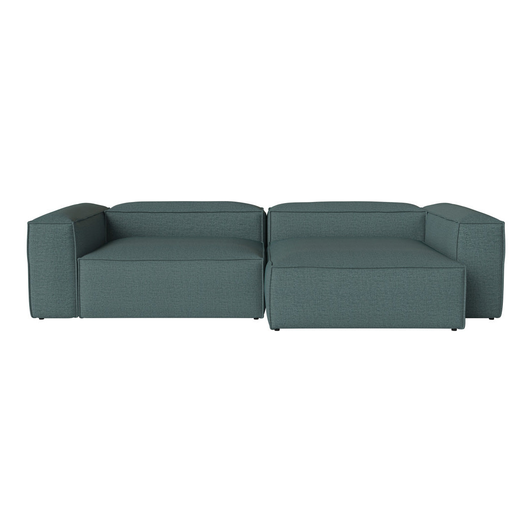 Cosima 2-Seater Sofa with Chaise Lounge - Modern Fabric Sectional Couch for Small Spaces, Living Room & Apartment Furniture (Gray) - Perfect for Relaxing, Entertaining & Small Space Living