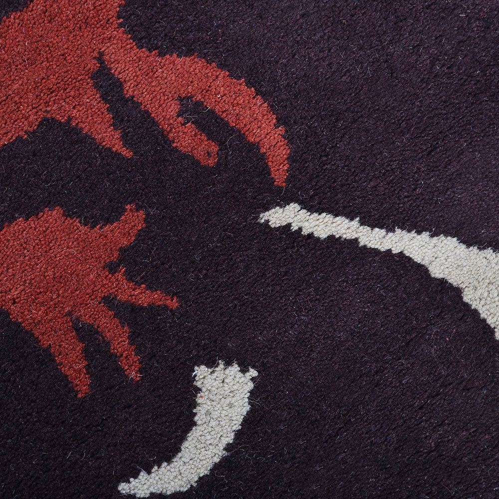 Spider Flower Hand Tufted Rug - Boho Chic Area Rug for Living Room, Bedroom & Nursery - Soft Non-Slip Floor Mat for Home Decor