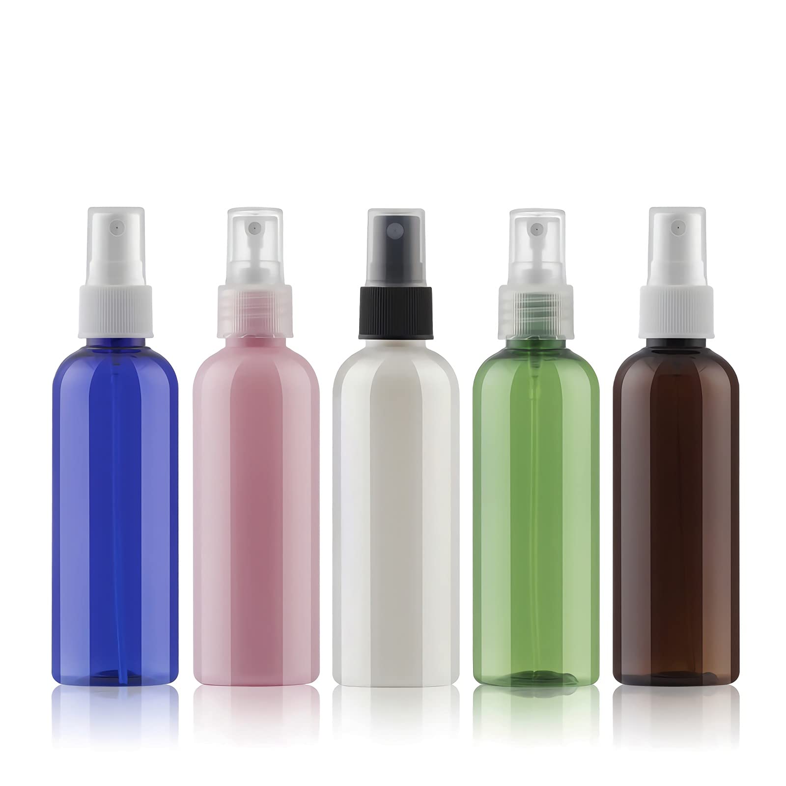 12 Pack 100ml Empty Fine Mist Plastic Spray Bottles - Travel Size Refillable Atomizer with Black Pump Head & 2 Funnels - Perfect for Cosmetics, Essential Oils, Hair Care & DIY Projects (Pink)