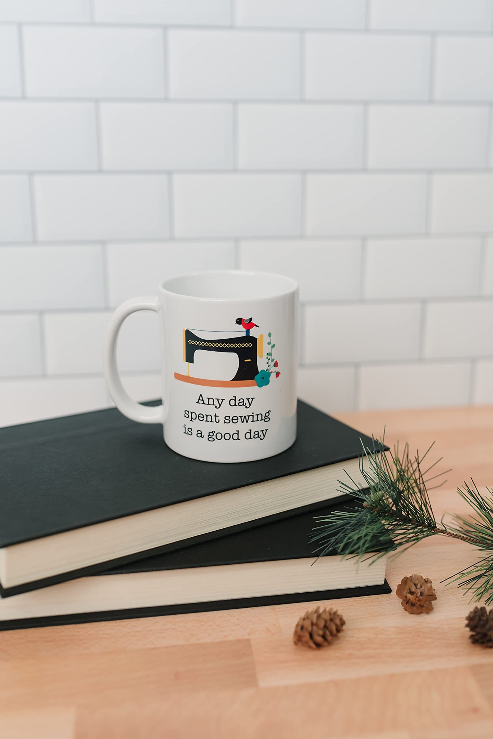 11oz Ceramic Quilting Coffee Mug - Dishwasher & Microwave Safe, Perfect Gift for Quilters - Great for Crafting, Sewing Sessions & Cozy Coffee Breaks