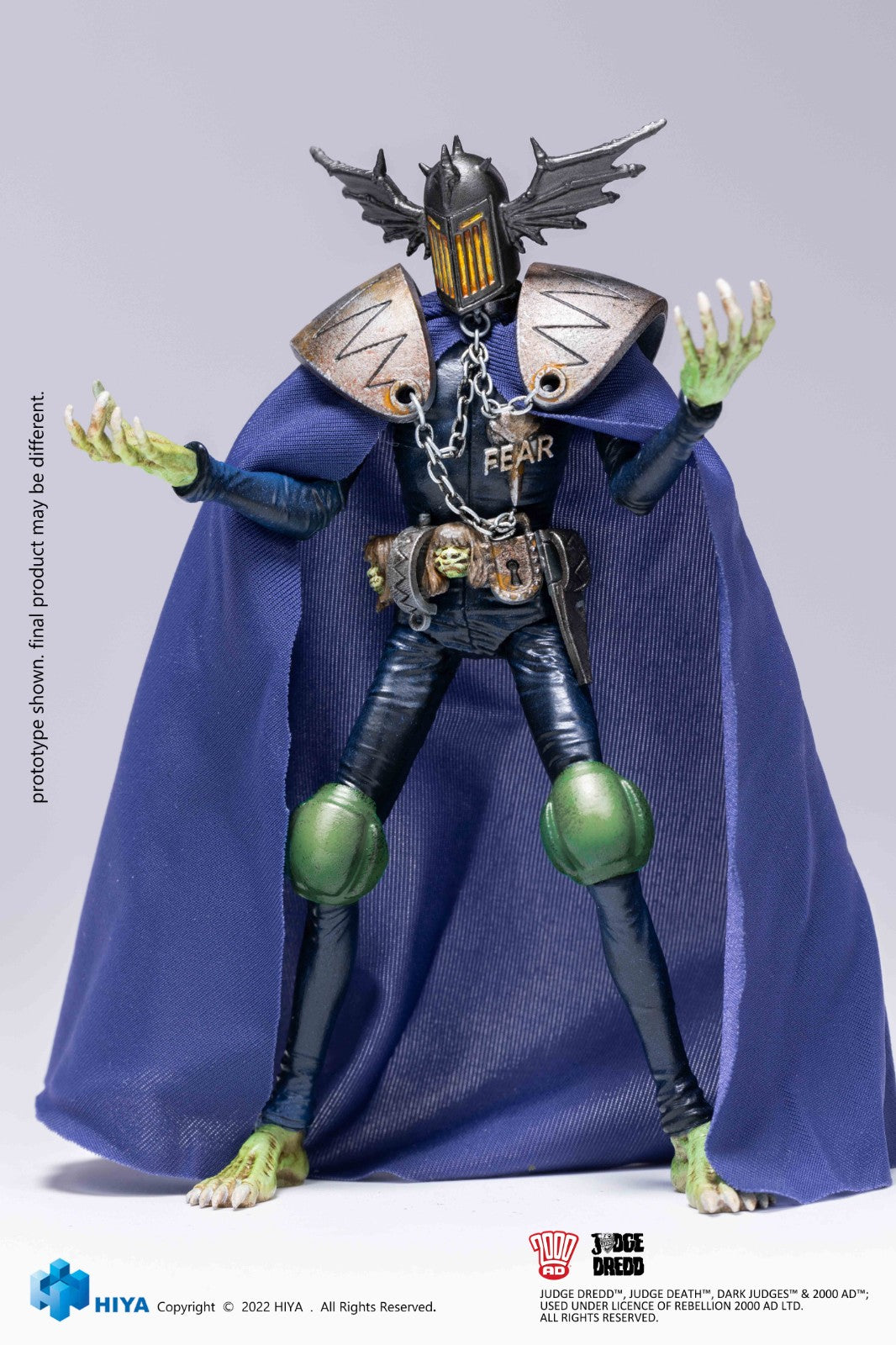 1/18 Scale HIYA 4-Inch Action Figure - Exquisite Mini Series Judge Dredd & Judge Fear Collectible Toy for Display & Play | Perfect for Comic Fans, Collectors & Diorama Scenes