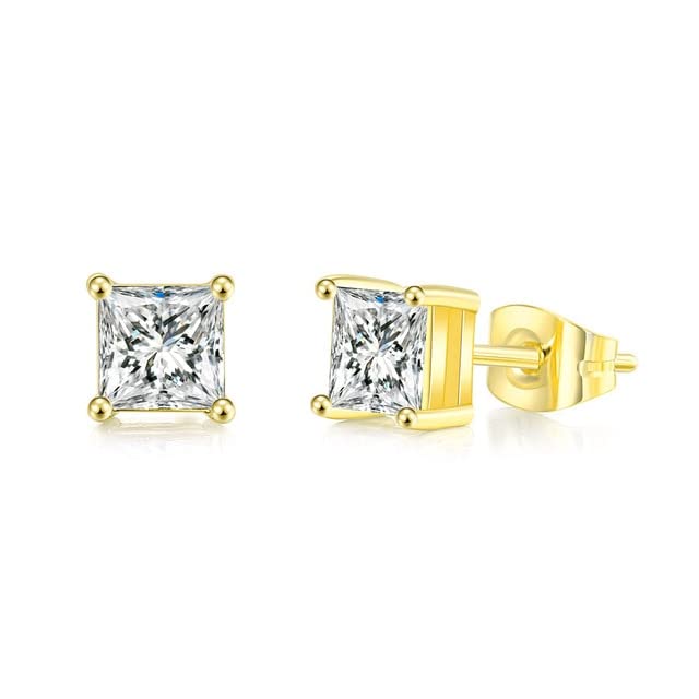 rsTJ-sJAp Cubic Zirconia Stud Earrings for Women - Simple & Elegant Small/Large Hoop Earrings - Hypoallergenic Fashion Jewelry for Daily Wear, Parties & Gifts