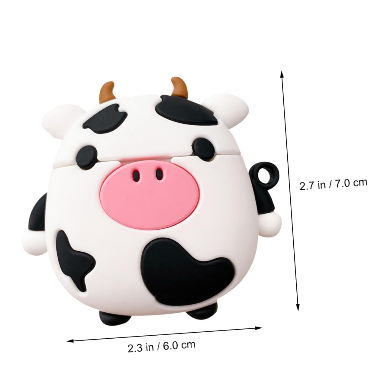 Durable Silicone Cow Earbuds Case with Belt Clip - Stylish Protective Holder for AirPods & Wireless Earbuds - Perfect for Travel, Workout & Daily Use
