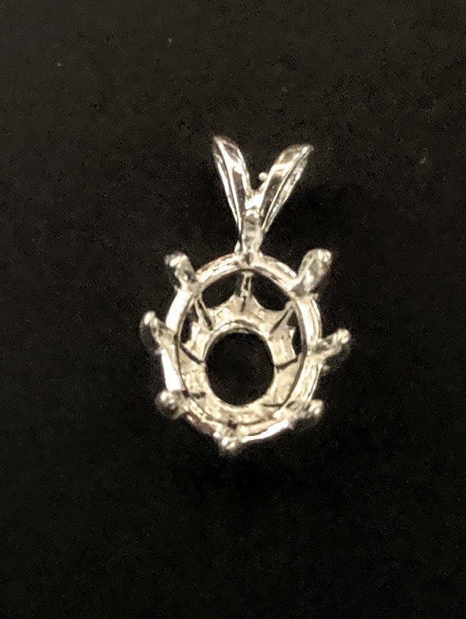 Solid Sterling Silver or 14K Gold 10x8mm & 20x15mm Deep Oval Cut Pendant Setting - Handmade in USA | Perfect for Necklace Jewelry Making, Custom Gemstone Settings & Gift Giving