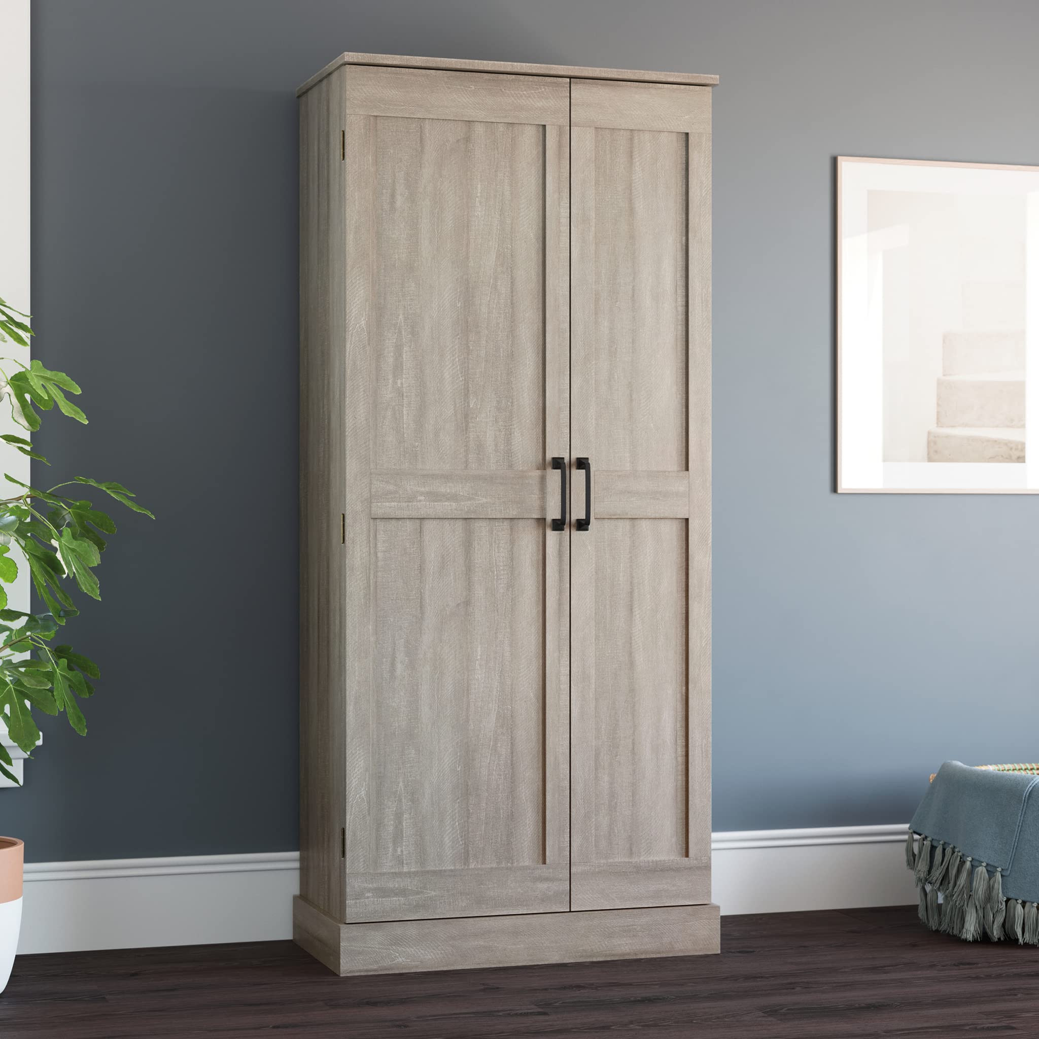 Sauder Spring Maple Finish Storage Cabinet with Swing Out Door - Pantry Organizer for Kitchen, Bathroom & Office Storage Solutions
