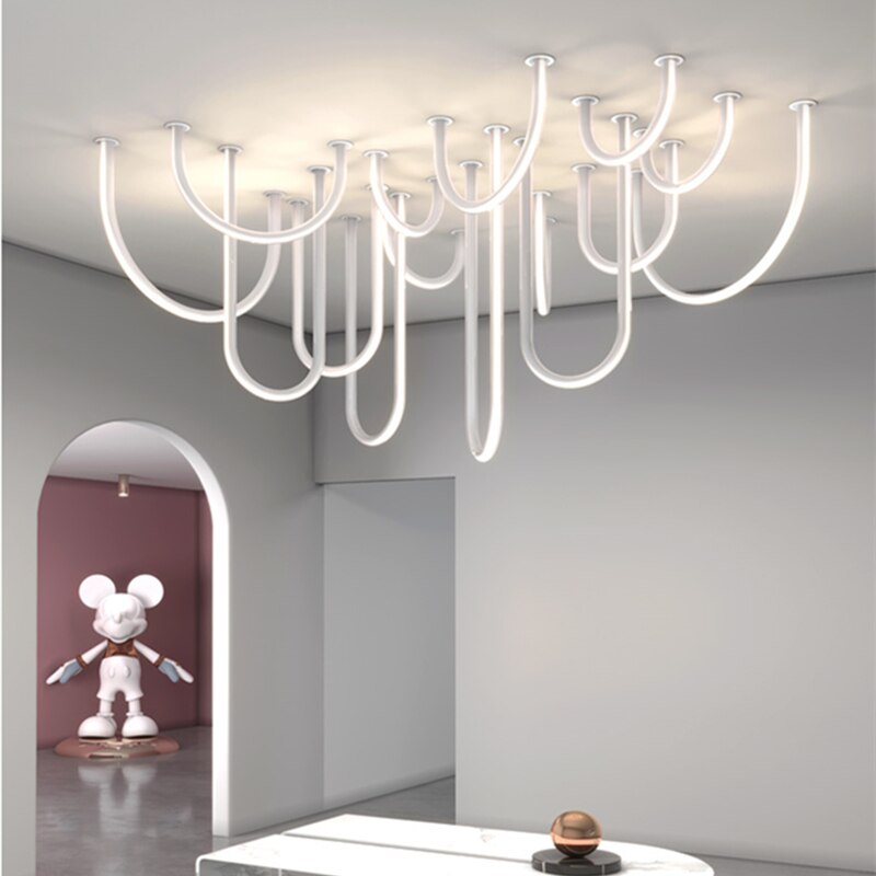 Soft Hose LED Ceiling Chandelier Light Fixture - Modern Crystal Pendant Lighting for Dining Room, Bedroom & Living Room - Elegant Home Decor & Ambient Lighting Solution