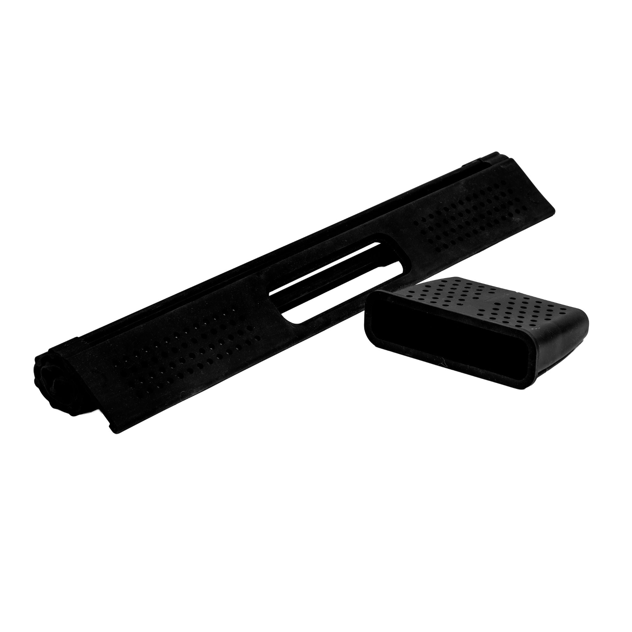 DESIGNSTUFF Foldable Dish Drying Rack with Utensil Holder - Space Saving Kitchen Organizer for Countertop, Sink, or Small Apartments - Black