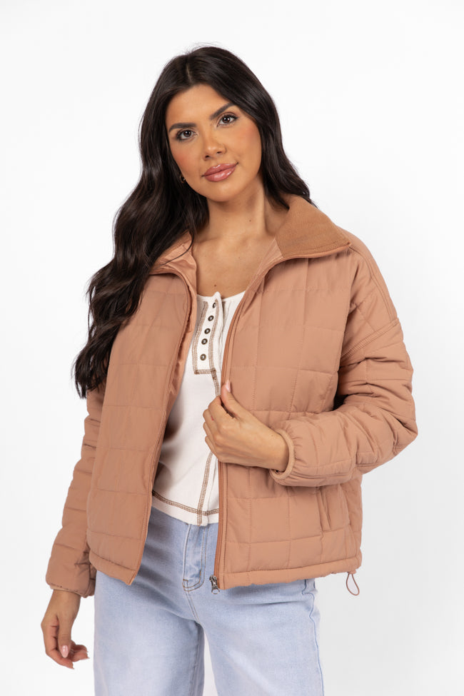 Vail Valley Brown Lightweight Puffer Jacket for Women - Warm Winter Coat, Water-Resistant, Packable Down Jacket - Perfect for Skiing, Hiking & Outdoor Adventures