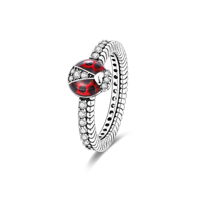 925 Sterling Silver Rings for Women - Colorful Cubic Zirconia Stackable Vintage Wedding Bands, Elegant Eternity Rings for Anniversary, Engagement, Gift & Everyday Wear