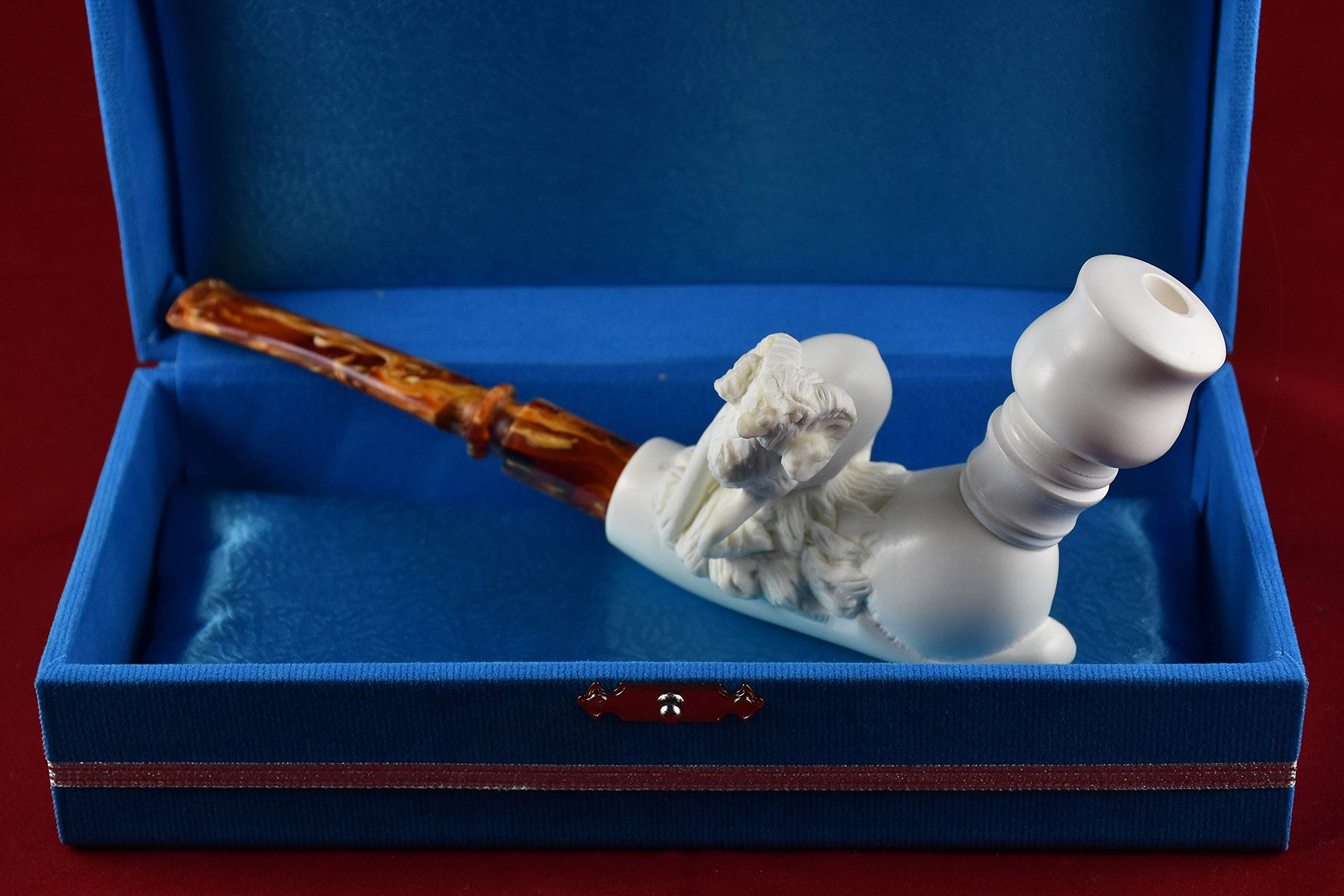 Personalized Dog-Shaped Meerschaum Cigar Holder - Custom Unsmoked Pipe for Tobacco Lovers - Handcrafted to Order - Perfect Gift for Dog Owners & Cigar Enthusiasts - Great for Relaxation, Collecting & Special Occasions
