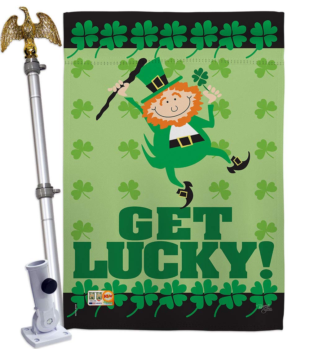 Breeze Decor HS102028-BO-02 St. Patrick's Day Vertical House Flag Set - 28