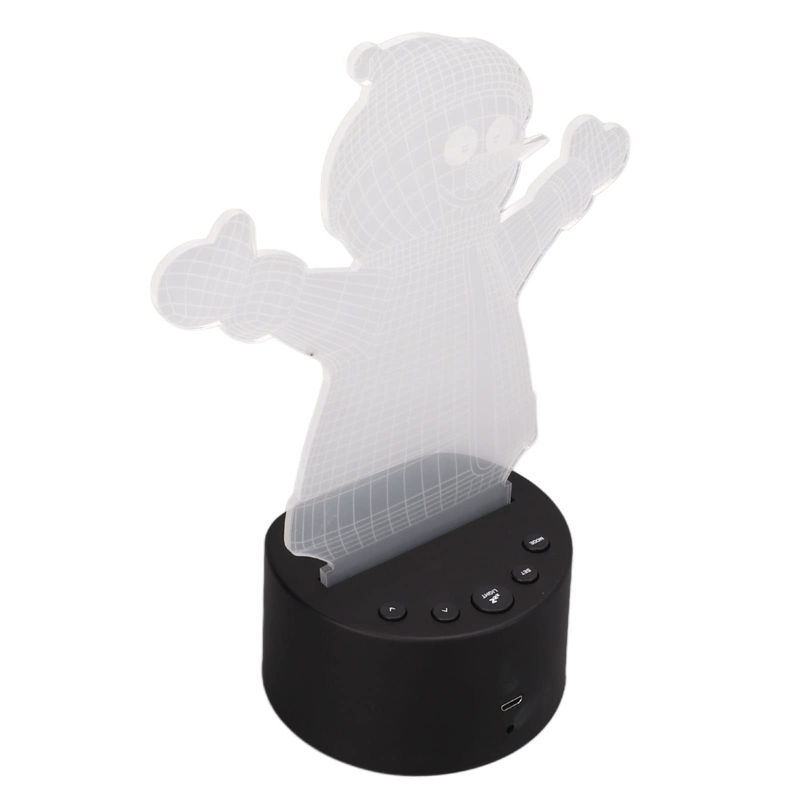 Omabeta LED Night Light with Alarm Clock - 9 Ringtones, Cartoon Design for Kids & Adults - Perfect for Bedroom, Nursery, Office & Home Decor