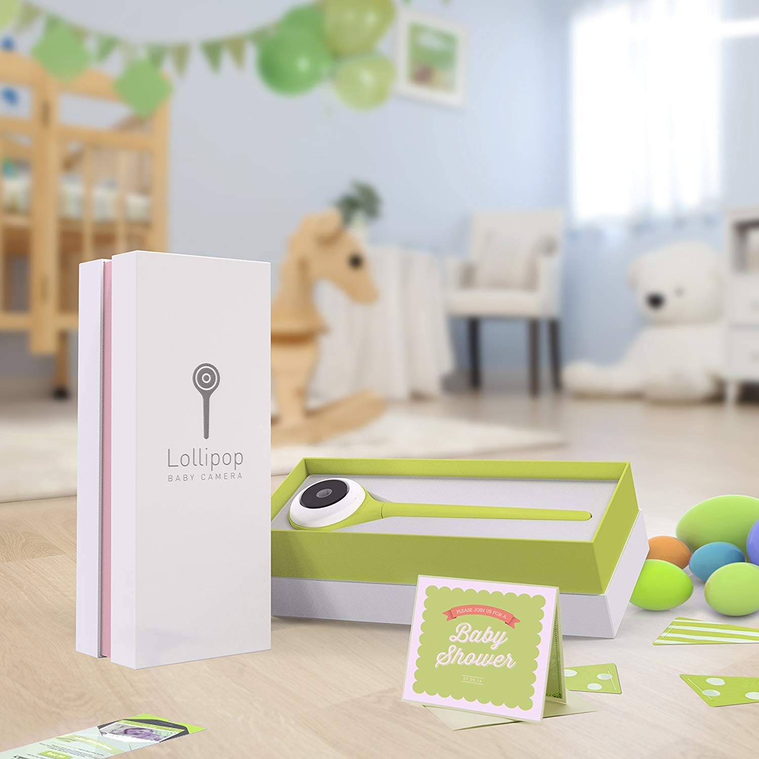 Smart Baby Monitor with True Crying Detection - HD Camera, Two-Way Audio & Night Vision | Ideal Baby Shower Gift for New Parents | Perfect for Nursery, Bedroom & Travel Use (Pistachio Green)