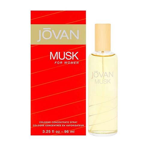 Jovan Musk Eau De Cologne 3.4 oz / 96ml for Women - Floral Fragrance Perfume Spray - Long Lasting & Light Scent - Perfect for Daily Wear, Office & Date Night