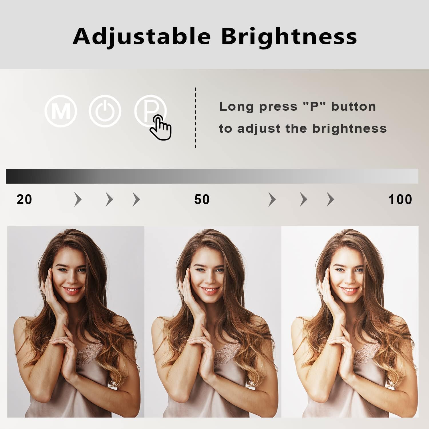 Hansong 9-LED Lighted Vanity Mirror with 10X Magnification - 360° Rotating Hollywood Makeup Mirror with Detachable Mirror & Adjustable Brightness for Professional Makeup, Skincare, and Grooming at Home or Salon