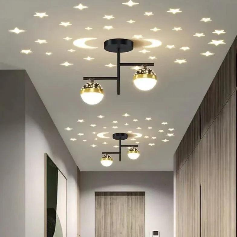 Modern Flush Ceiling Lights - Starlight Corridor Design for Hallway, Bedroom & Living Room - Energy Efficient LED Lighting Fixture for Home Decor