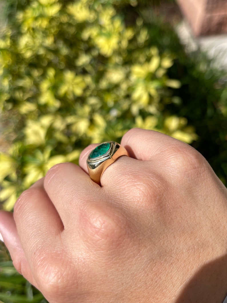 3.35ct AAA Vivid Green Heart-Cut Emerald Solitaire Ring in 18K Gold | Fine Quality Dark Rich Emerald Jewelry for Engagement, Anniversary & Special Occasions