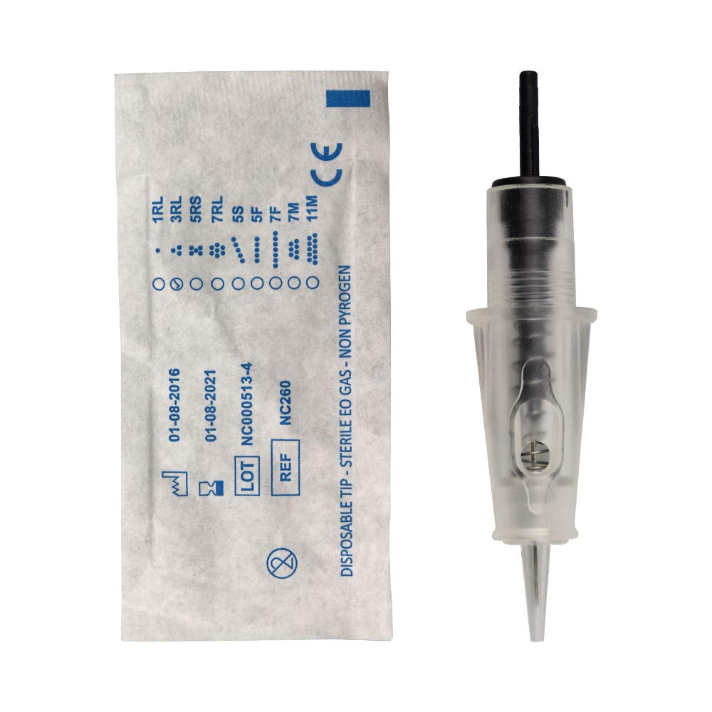 5Pcs 3RL Tattoo Cartridge Needles - Professional Disposable Permanent Makeup Needles for Eyebrows & Lips - 10mm Diameter - Perfect for PMU Artists & Tattoo Beginners - Salon & Home Use