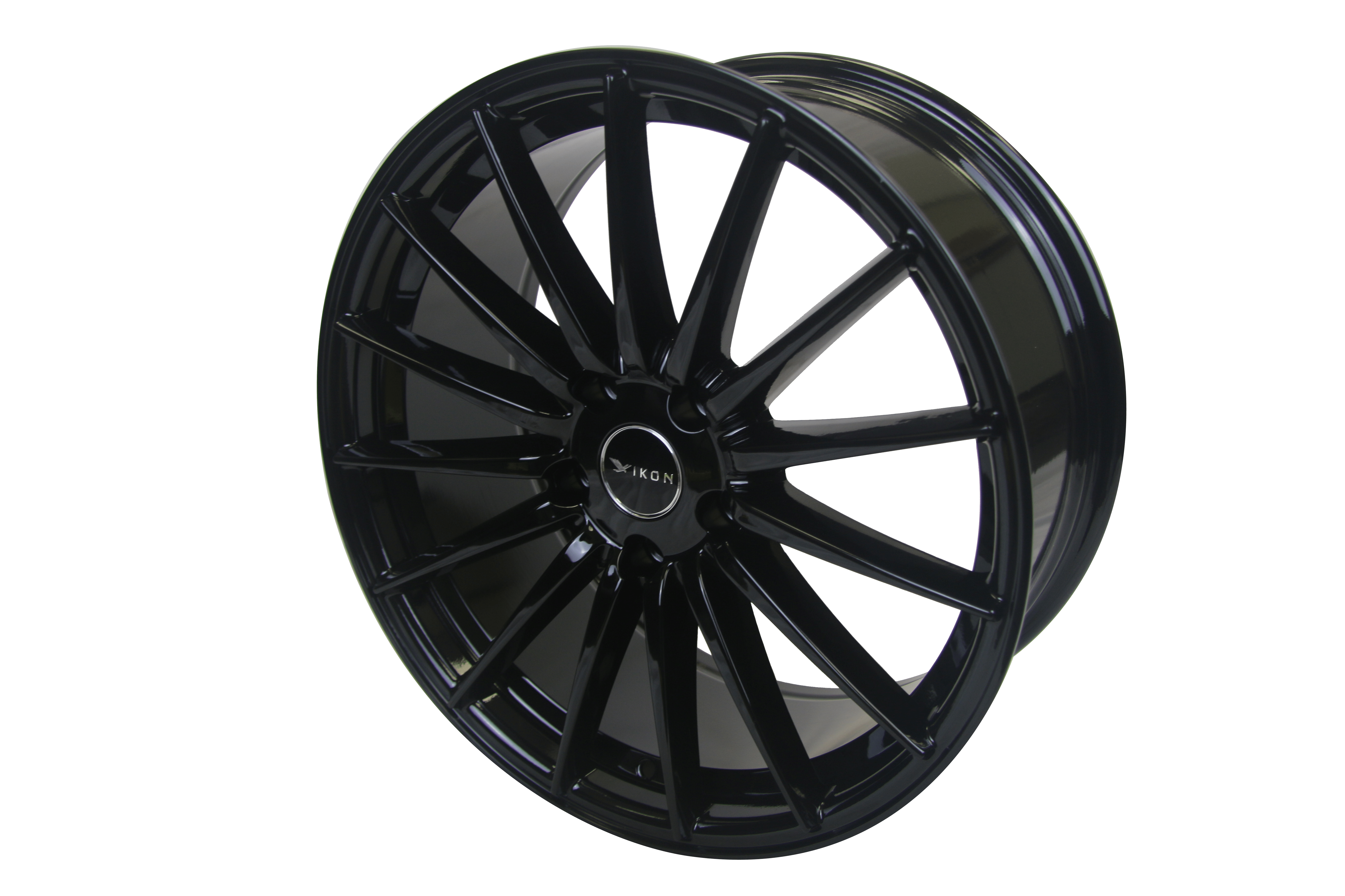 IKON Alloy Wheel IK115 18x8 5x114.3 Bolt Pattern 72.6mm Center Bore +35mm Offset Glossy Black - Perfect for Honda Civic, Toyota Camry & Nissan Altima Custom Upgrades