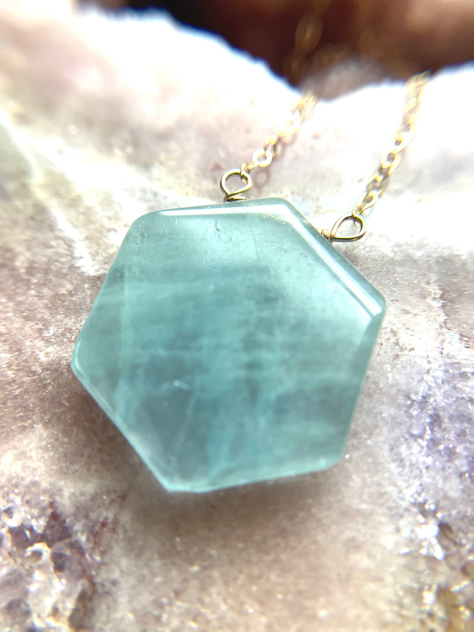 Handmade Aquamarine Pendant Necklace - Sterling Silver or Gold Fill Options | Custom Jewelry for Birthdays, Anniversaries & Gifts