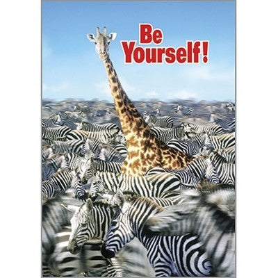 Argus® Motivational Poster: Be Yourself! Inspirational Wall Art for Home, Office & Classroom Decor